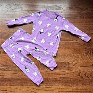 Hanna Andersson Lavender Cat Pajama Set